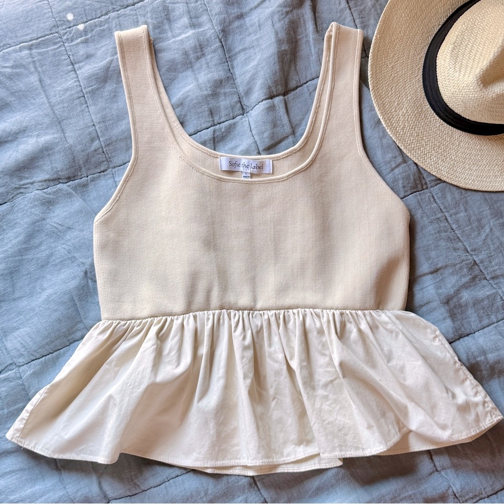 Sofie the label Sleeveless Peplum Tank Top